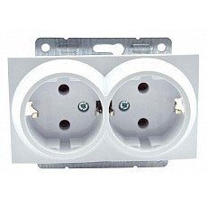 Розетка двойная с заземлением, без рамки mono electric despina - larissa 500-000104-120